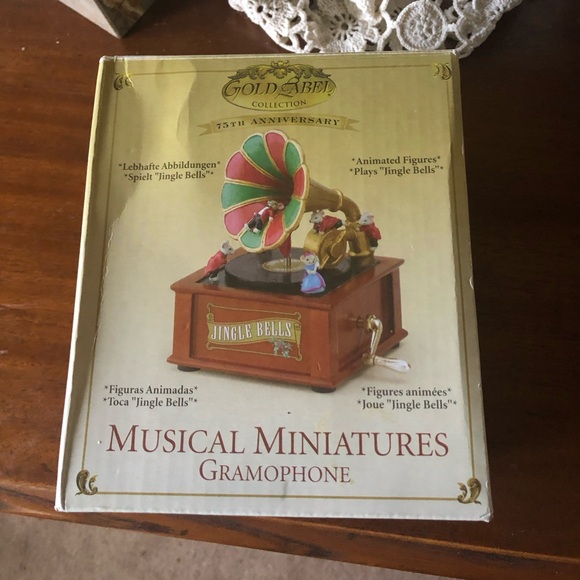 🎄Extremely Rare! Gold Label Musical Miniatures Gramophone-868 - Picture 3 of 8